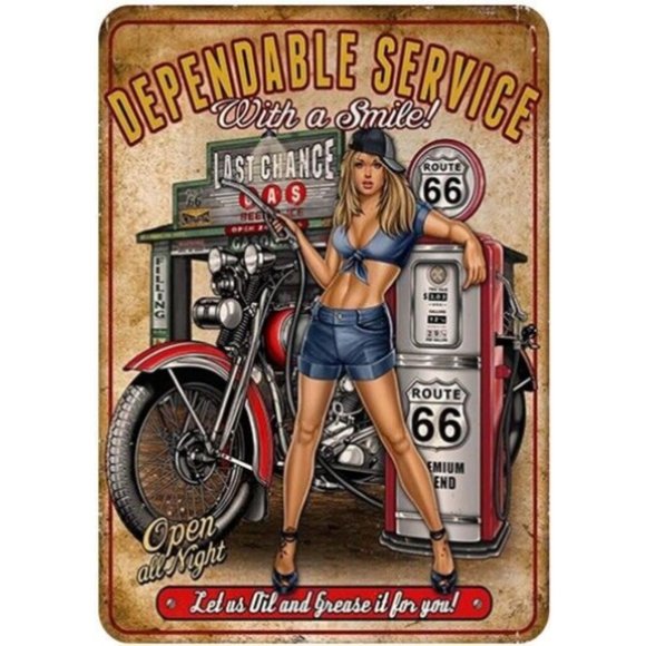 #50 Vintage Bar Metal Tin Signs Sexy Woman Retro Plaque Garage Customization Dec - Picture 1 of 1